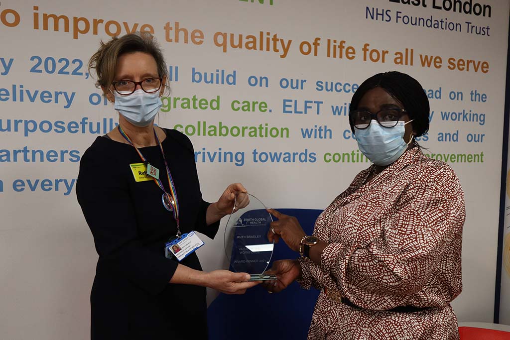 Award for Director of Nursing, Ruth Bradley